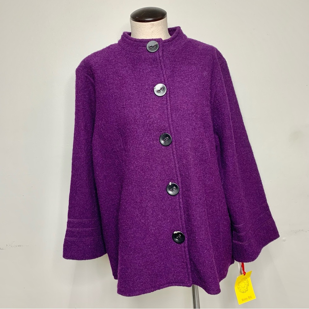 Ruby Rd. Purple Button-Up Jacket - Picture 10 of 12